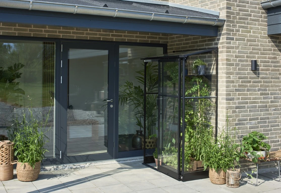 Royal Well Muurkas Qube LT 24 Veiligheidsglas Zwart Gecoat - Afbeelding 1